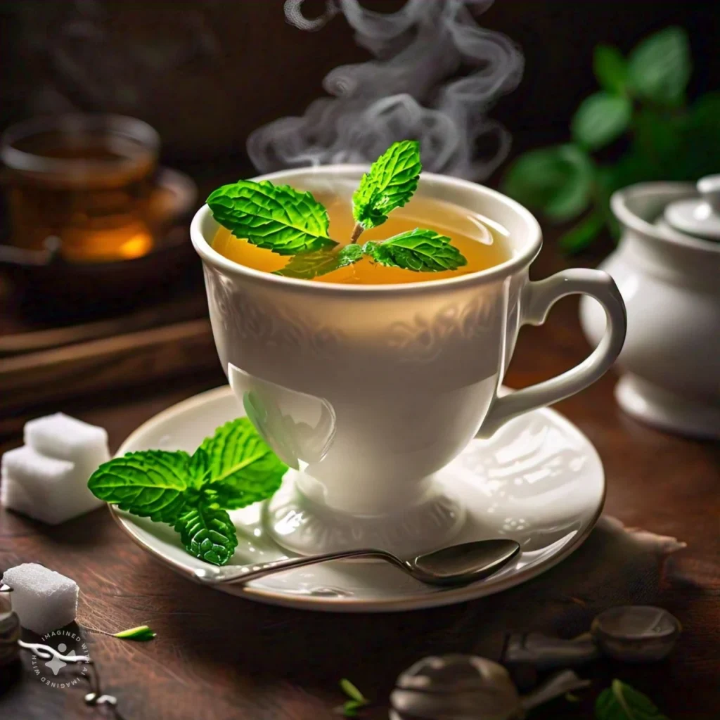 Ginger and Peppermint herbal tea