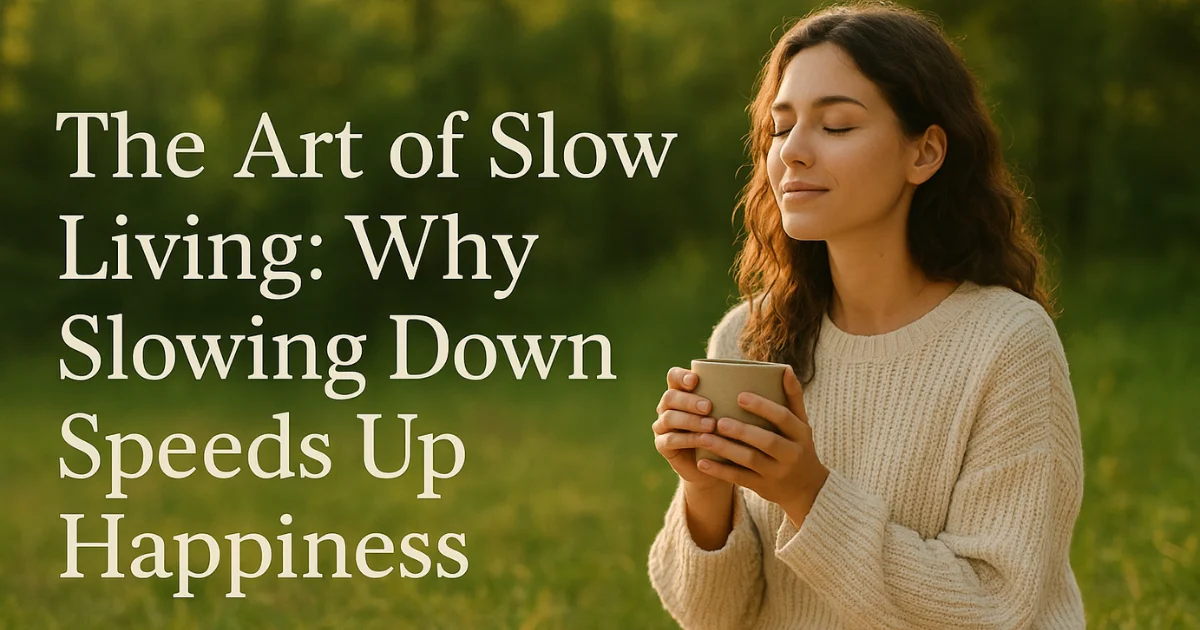 The Art of Slow Living: Why Slowing Down Speeds Up Happiness